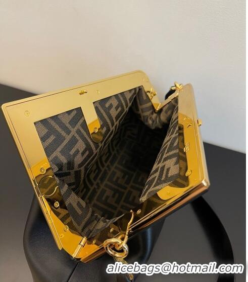 Traditional Discount Fendi First Medium Leather Bag 128L Black 2023