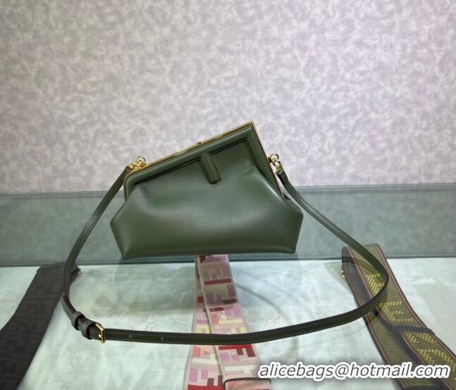 Latest Style Fendi First Small Leather Bag 128M Green 2023