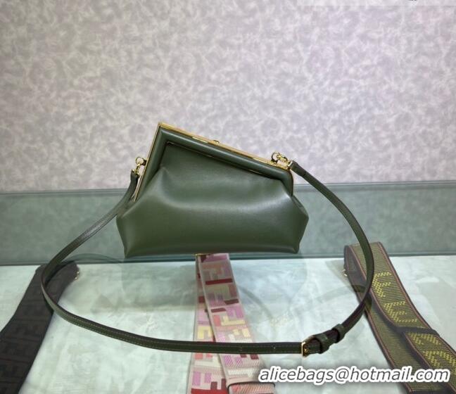 Latest Style Fendi First Small Leather Bag 128M Green 2023