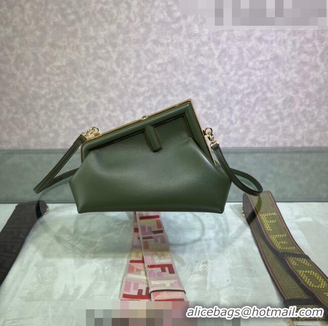 Latest Style Fendi First Small Leather Bag 128M Green 2023