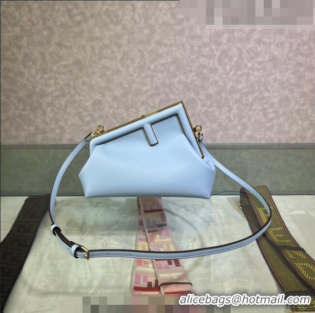 Classic Inexpensive Fendi First Small Leather Bag 128M Light Blue 2023