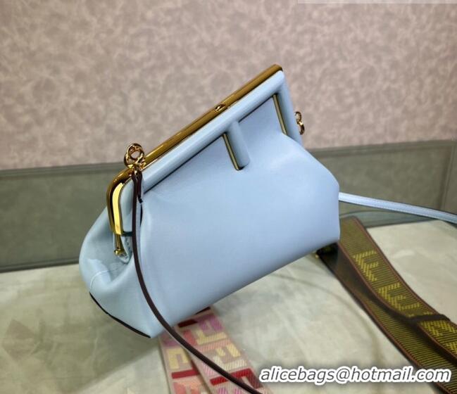 Classic Inexpensive Fendi First Small Leather Bag 128M Light Blue 2023