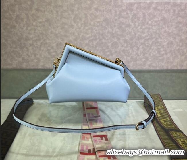 Classic Inexpensive Fendi First Small Leather Bag 128M Light Blue 2023