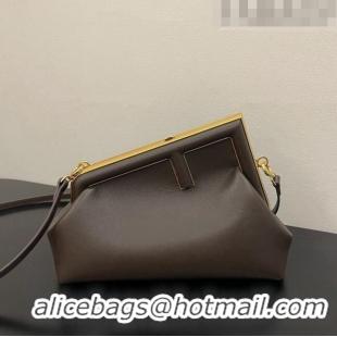 Market Sells Fendi First Small Leather Bag 128M Coffee Brown 2023