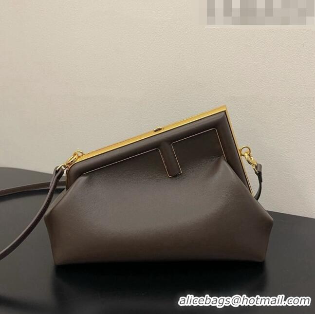 Market Sells Fendi First Small Leather Bag 128M Coffee Brown 2023