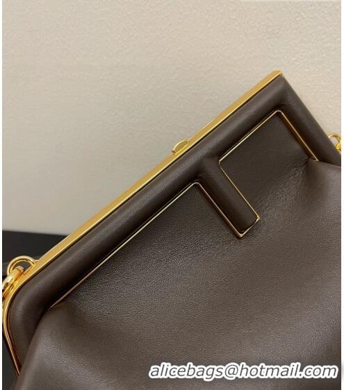 Market Sells Fendi First Small Leather Bag 128M Coffee Brown 2023