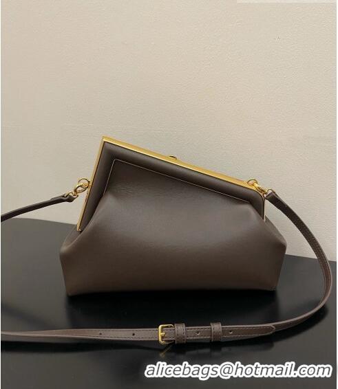 Market Sells Fendi First Small Leather Bag 128M Coffee Brown 2023