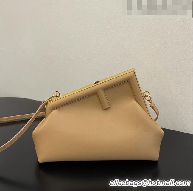 Low Cost Fendi First Small Leather Bag 128M Dark Beige 2023