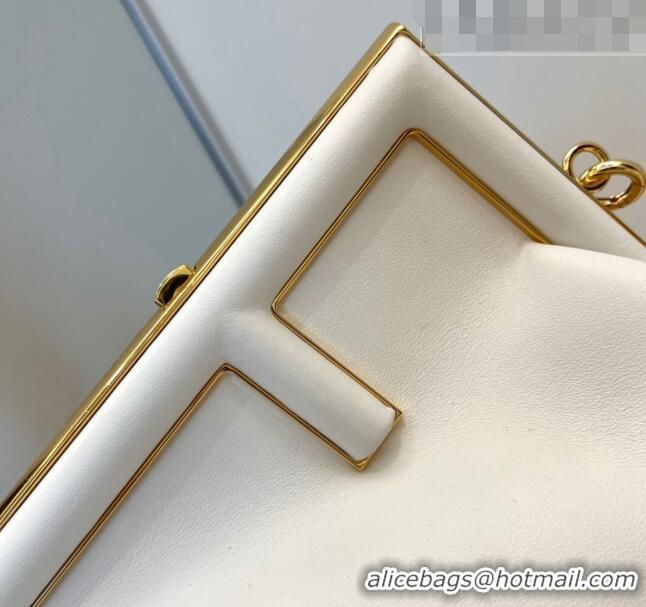 Free Shipping Discount Fendi First Small Leather Bag 128M White 2023