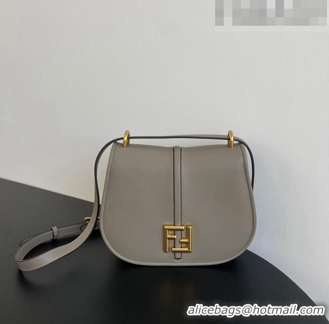 Top Quality Fendi C' mon Medium Satchel Bag in Smooth and Full-grain Leather F1035 Grey 2023