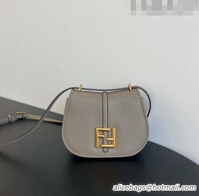 Luxury Cheap Fendi C' mon Small Satchel Bag in Smooth and Full-grain Leather F1036 Grey 2023