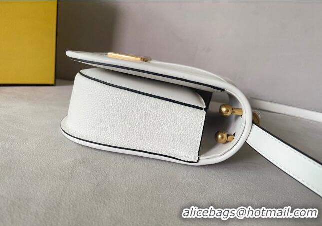 Pretty Style Fendi C' mon Medium Satchel Bag in Smooth and Full-grain Leather F1035 White 2023