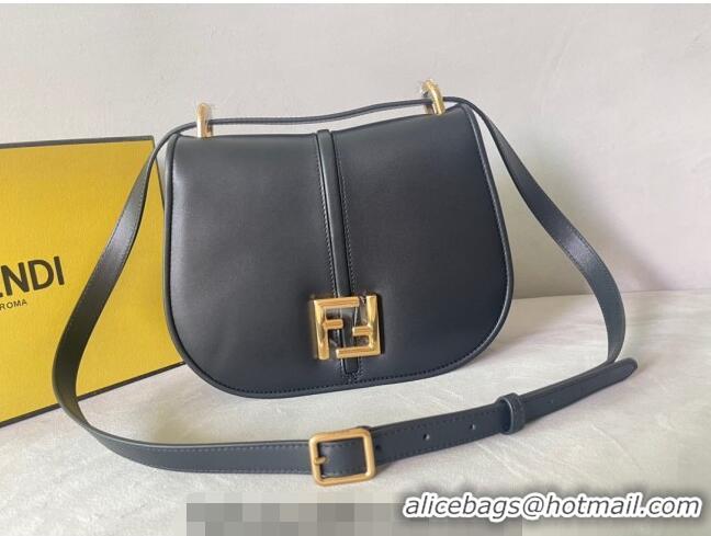 Famous Brand Fendi C' mon Medium Satchel Bag in Smooth and Full-grain Leather F1035 Black 2023