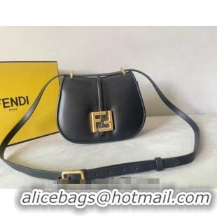 Good Looking Fendi C' mon Small Satchel Bag in Smooth and Full-grain Leather F1036  Black 2023