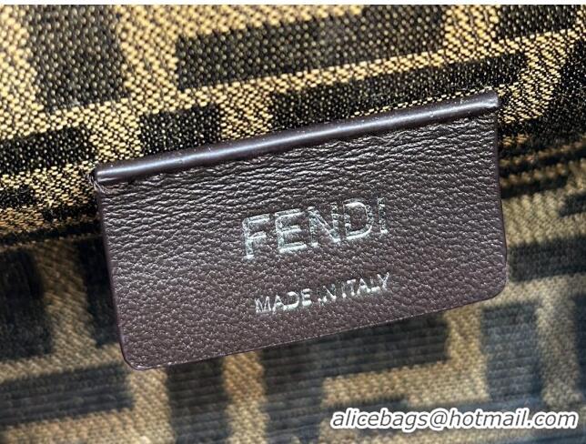 Purchase Design Fendi First Small Bag in Woven Leather F7039 White/Dark Blue 2023