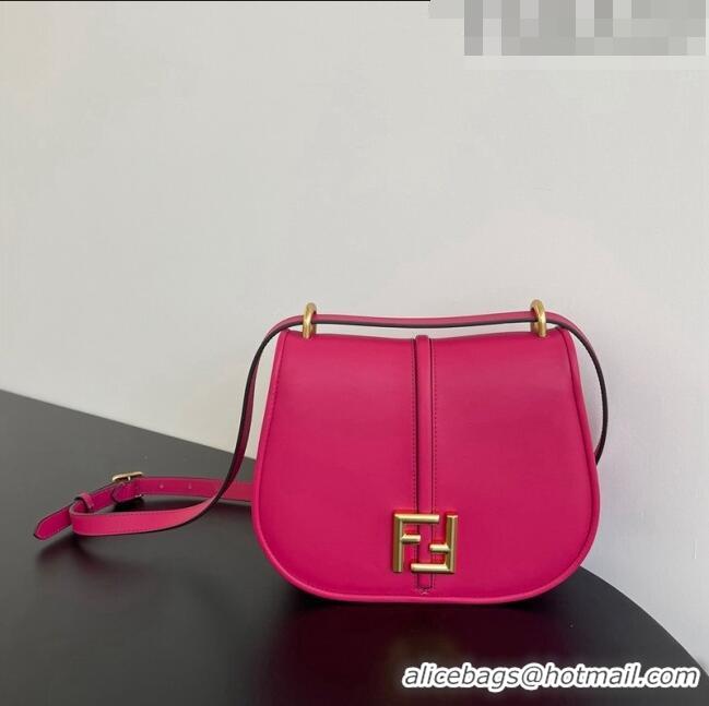 Wholesale Fendi C' mon Medium Satchel Bag in Smooth and Full-grain Leather F1035 Fuchsia Pink 2023