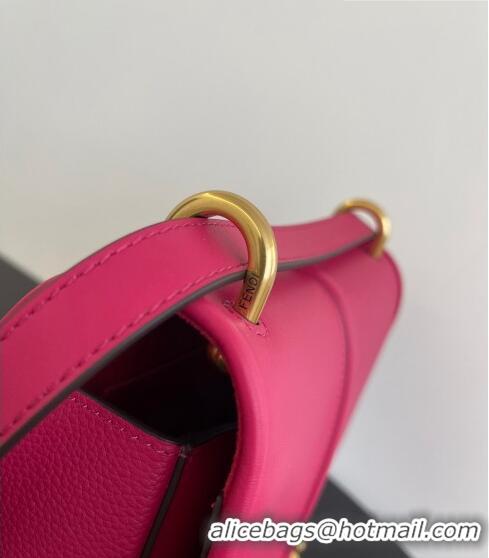 Wholesale Fendi C' mon Medium Satchel Bag in Smooth and Full-grain Leather F1035 Fuchsia Pink 2023