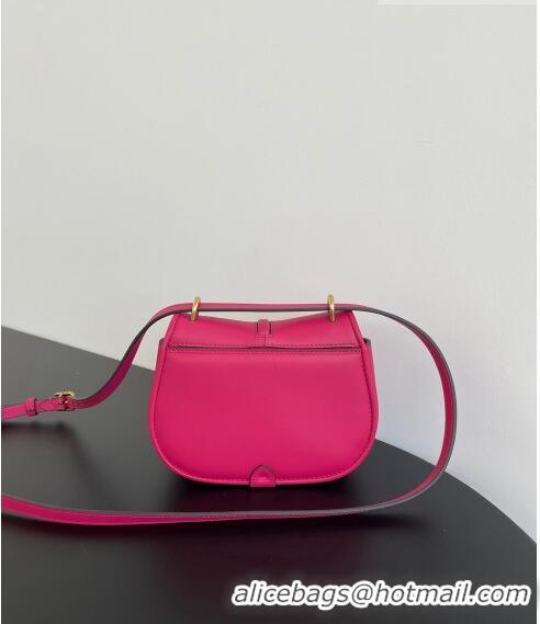 Pretty Style Fendi C' mon Small Satchel Bag in Smooth and Full-grain Leather F1036 Fuchsia Pink 2023