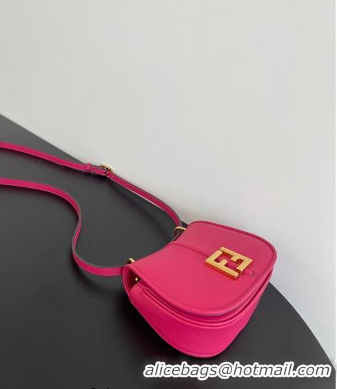 Pretty Style Fendi C' mon Small Satchel Bag in Smooth and Full-grain Leather F1036 Fuchsia Pink 2023