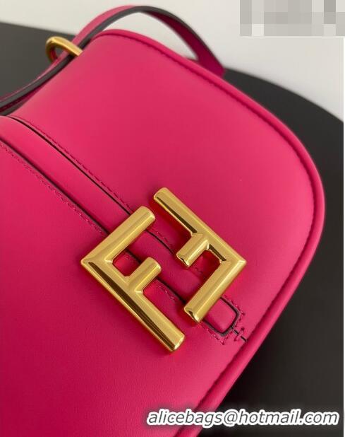 Pretty Style Fendi C' mon Small Satchel Bag in Smooth and Full-grain Leather F1036 Fuchsia Pink 2023