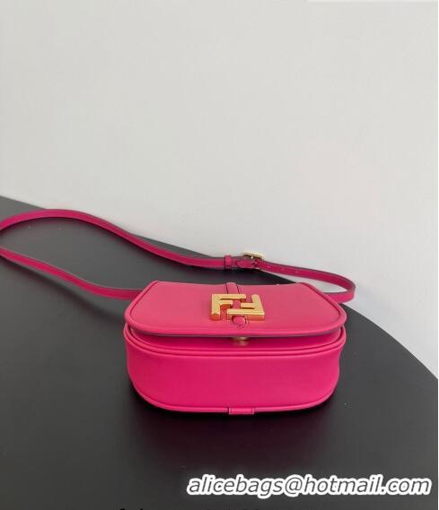 Pretty Style Fendi C' mon Small Satchel Bag in Smooth and Full-grain Leather F1036 Fuchsia Pink 2023