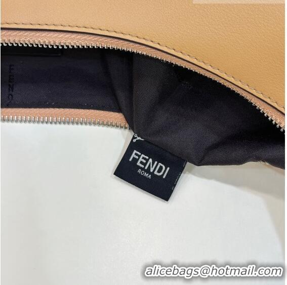 Discount Fendi Fendigraphy Small Hobo Bag in Leather 80056M Apricot 2023 TOP