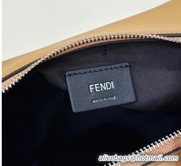 Discount Fendi Fendigraphy Small Hobo Bag in Leather 80056M Apricot 2023 TOP