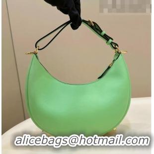 Classic Discount Fendi Fendigraphy Small Hobo Bag in Leather 80056M Green 2023 TOP