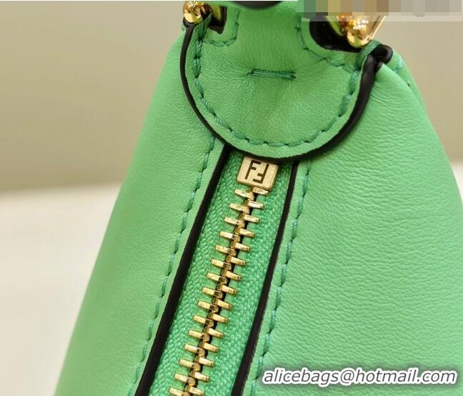 Classic Discount Fendi Fendigraphy Small Hobo Bag in Leather 80056M Green 2023 TOP