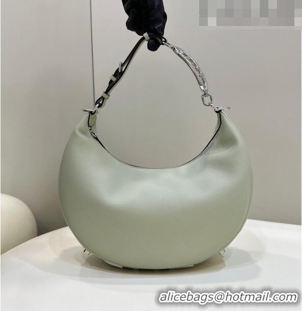 Discount Fendi Fendigraphy Small Hobo Bag in Leather 80056M Light Green 2023 TOP