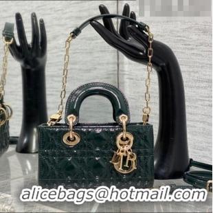 Well Crafted Dior Lady D-Joy Micro Bag in Patent Leather CD1406 Green 2023