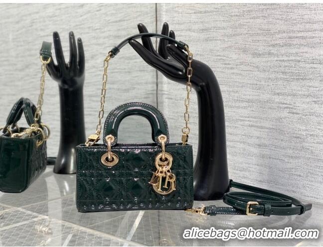 Well Crafted Dior Lady D-Joy Micro Bag in Patent Leather CD1406 Green 2023