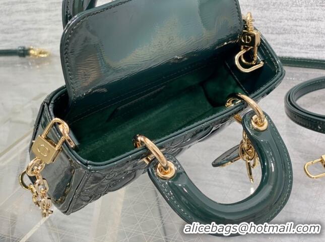 Well Crafted Dior Lady D-Joy Micro Bag in Patent Leather CD1406 Green 2023