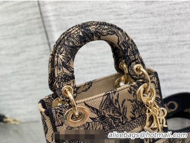 Custom Dior Mini Lady D-Lite Bag in Toile de Jouy Voyage Embroidery CD6085 Beige Multicolor 2023