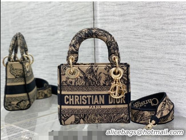 Custom Dior Mini Lady D-Lite Bag in Toile de Jouy Voyage Embroidery CD6085 Beige Multicolor 2023