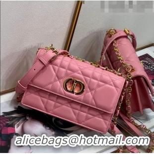 Good Taste Dior Miss Caro Mini bag in Macrocannage Lambskin CD6096 Pink 2023