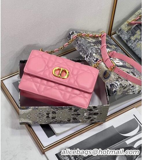 Good Taste Dior Miss Caro Mini bag in Macrocannage Lambskin CD6096 Pink 2023