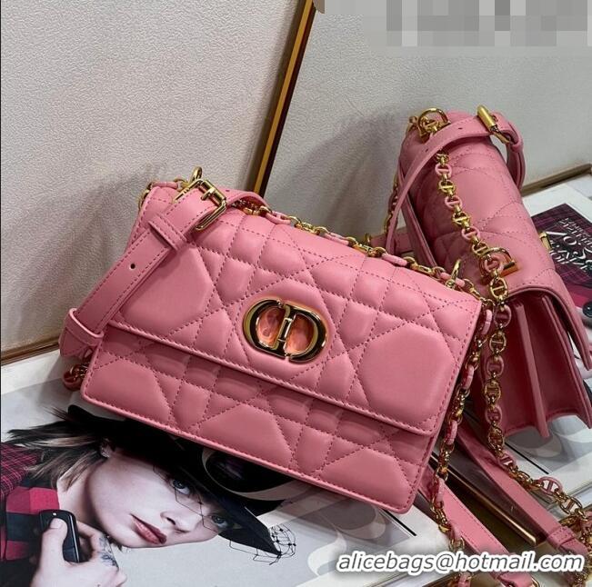 Good Taste Dior Miss Caro Mini bag in Macrocannage Lambskin CD6096 Pink 2023