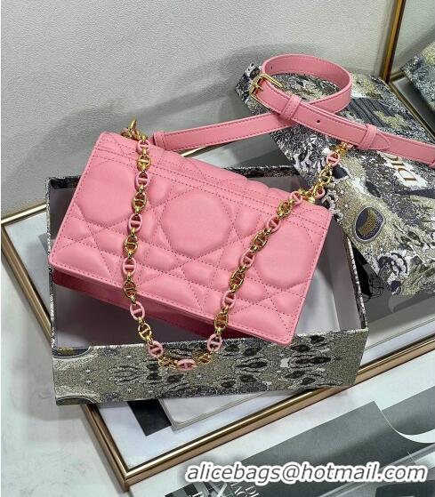 Good Taste Dior Miss Caro Mini bag in Macrocannage Lambskin CD6096 Pink 2023