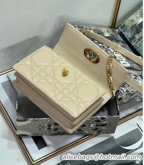 Well Crafted Dior Miss Caro Mini bag in Macrocannage Lambskin CD6096 Sand Beige 2023