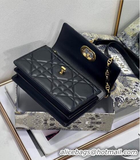 Good Looking Dior Miss Caro Mini bag in Macrocannage Lambskin CD6096 Black 2023