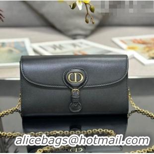 Popular Style Dior Bobby East-West Pouch with Chain in Smooth Calfskin CD6106 Black 2023