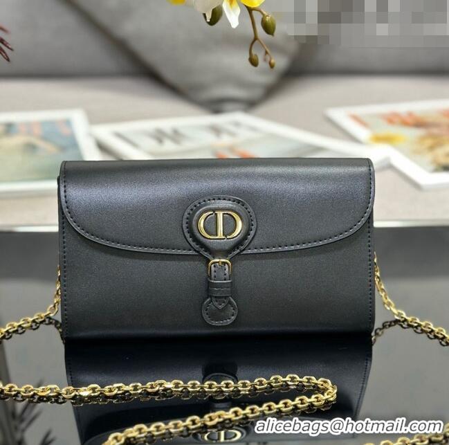 Popular Style Dior Bobby East-West Pouch with Chain in Smooth Calfskin CD6106 Black 2023