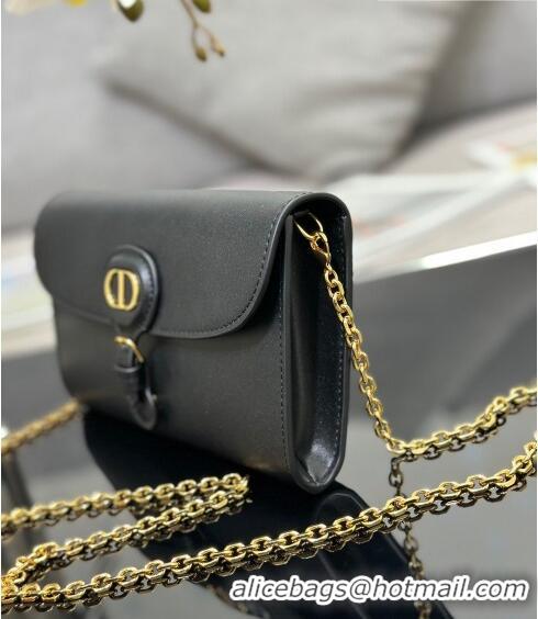 Popular Style Dior Bobby East-West Pouch with Chain in Smooth Calfskin CD6106 Black 2023