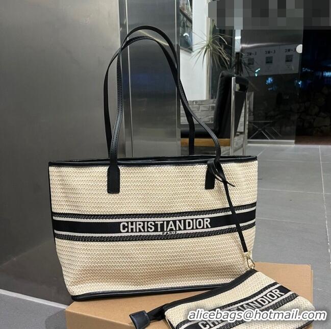 Buy Cheapest Dior Large Straw Tote Bag 0627 2023