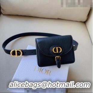 Grade Design Dior CD Calfskin Belt Bag 0629 Black/Gold 2023