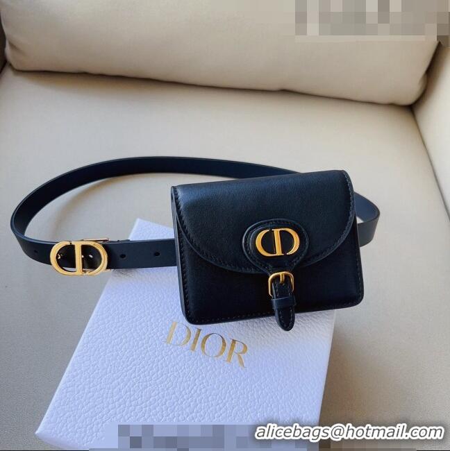 Grade Design Dior CD Calfskin Belt Bag 0629 Black/Gold 2023