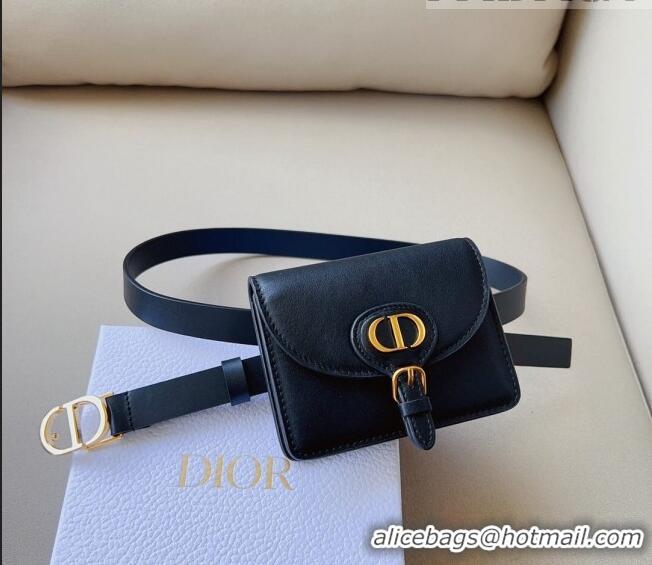 Grade Design Dior CD Calfskin Belt Bag 0629 Black/Gold 2023