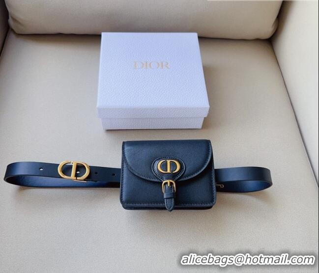 Grade Design Dior CD Calfskin Belt Bag 0629 Black/Gold 2023