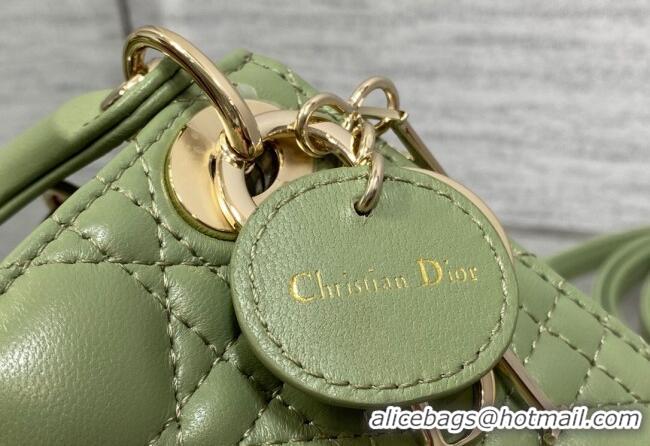 Well Crafted Dior Micro Lady Dior Bag in Lambskin CD0067 Green 2023